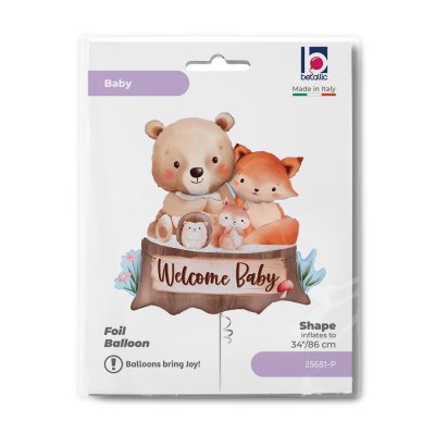 "Welcome Baby" 34"/86cm Foil Balloon - 25681-p-b.jpg