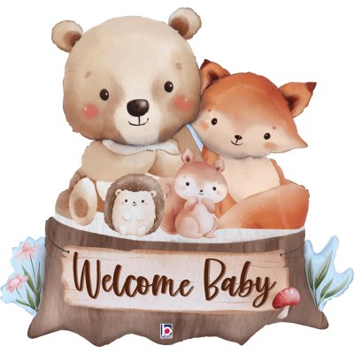 "Welcome Baby" 34"/86cm Foil Balloon