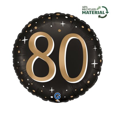 Circle - ÄŚernĂ˝ Ä. 80 (18"/46cm) inflatable foil balloons