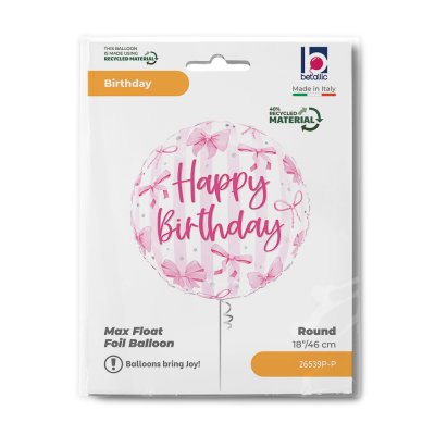 Circle HB pink small 18"/46cm foil balloon - 26539p-p-b.jpg