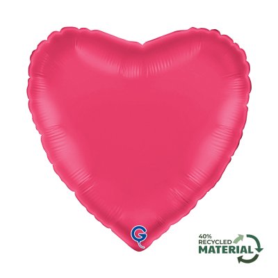 Heart Satin Pink 18"/46cm Foil Balloon
