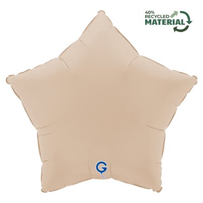 Star matte Cappuccino 18"/46cm foil balloon