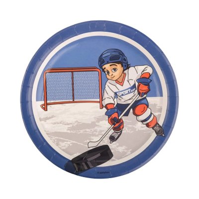 Hockey dream paper plates 23cm, 8 pcs