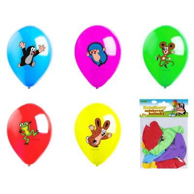 Balloon 30 cm print "Mole and friends", 5 pcs