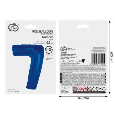 Size "7" blue 92cm foil balloon - 101855.jpg
