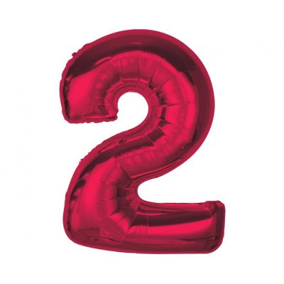 Part "2" red 92cm foil balloon