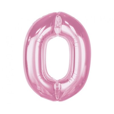 Äśslice "0" pink 92cm foil balloon