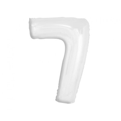 Size "7" white 92cm foil balloon
