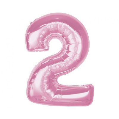 Äśslice "2" pink 92cm foil balloon
