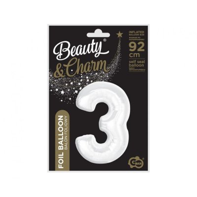 Size "3" white 92cm foil balloon - 84238.jpg