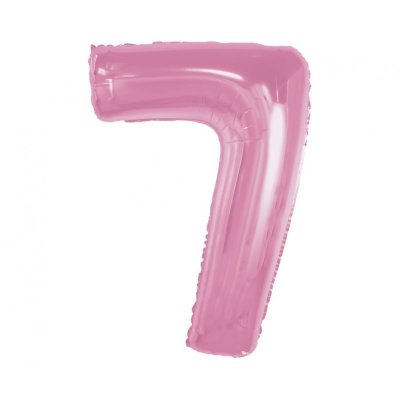 Äśslice "7" pink 92cm foil balloon