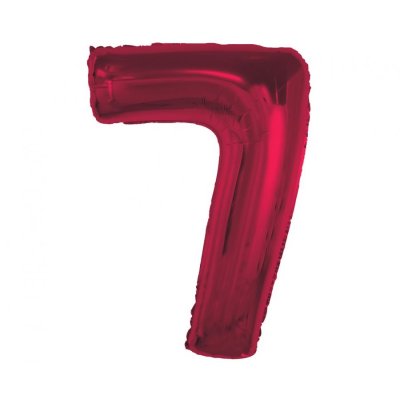 Äśslice "7" red 92cm foil balloon
