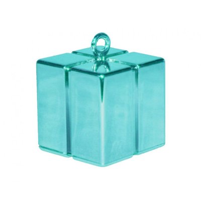Weighs a light blue box, 120g