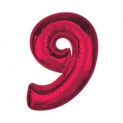 Size "9" red 92cm foil balloon