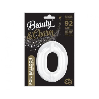 Size "0" white 92cm foil balloon - 84221.jpg