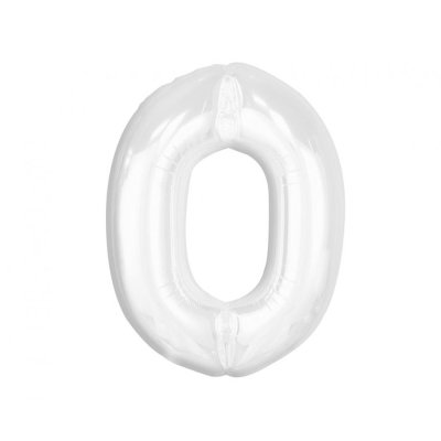 Size "0" white 92cm foil balloon