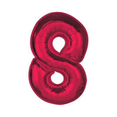 Section "8" red 92cm foil balloon
