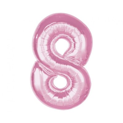 Äśslice "8" pink 92cm foil balloon