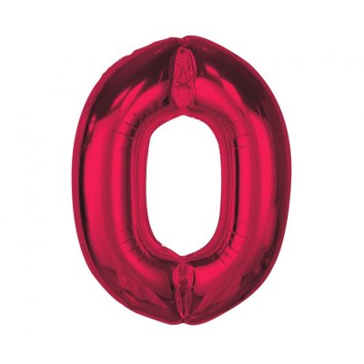 Size "0" red 92cm foil balloon