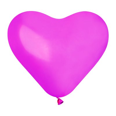 Heart-shaped balloon 25cm #007 fuchsia (50pcs/pack)
