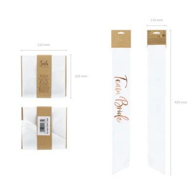Satin sash "Team Bride" white, 75cm - Screenshot 2026-06-05 at 15-10-55 Sash Team bride white 75cm - Designer decorations and ideas for every party! - PartyDeco.png