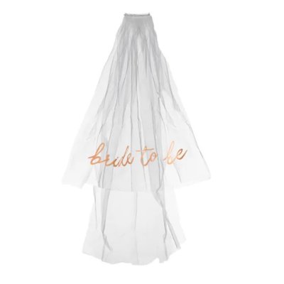 "Bride to be" veil, tulle, white