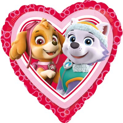 Heart - Paw Patrol 43cm foil balloon