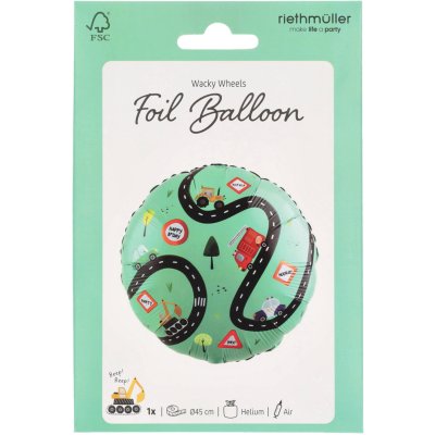 HB green circle "Means of transport" 45cm - foil balloon - 8714572276733_5.jpg