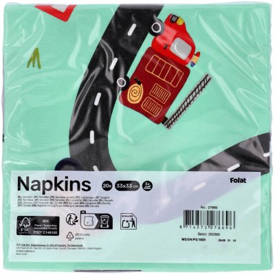 Paper napkins FSC "Means of transport" 33x33cm, 20 pcs - 8714572276696_5.jpg