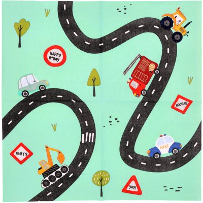 Paper napkins FSC "Means of transport" 33x33cm, 20 pcs