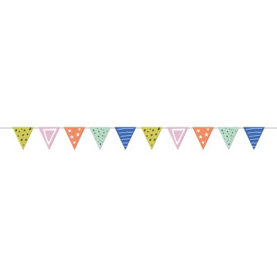 Colorful flag garland, 6m