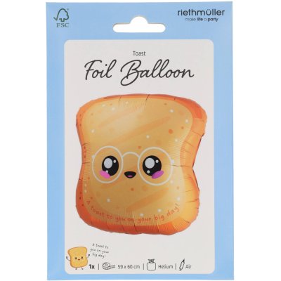 Toast 60x60cm foil balloon - 8714572276955_5.jpg