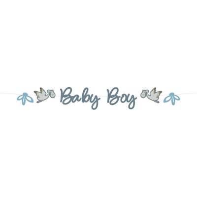 Hanging banner "Baby Boy" blue, 2m