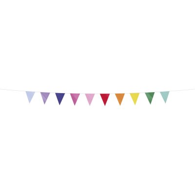Colorful flag garland, 6m (10 flags)