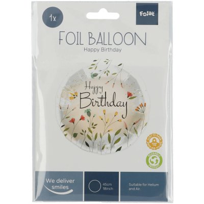 Circle "Happy Birthday" meadow flower 45cm foil balloon - 8714572679206_5.jpg