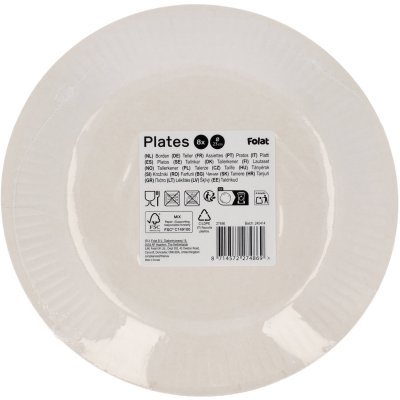 Paper plates FSC "Princess" 23cm, 8 pcs - 8714572274869_6.jpg