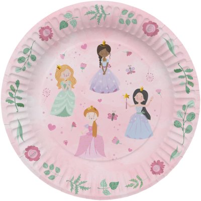 Paper plates FSC "Princess" 23cm, 8 pcs