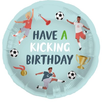 "Have a Kicking Birthday" circle of 45cm foil balloons
