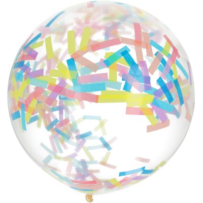 Balloon 24"/61cm transparent with confetti