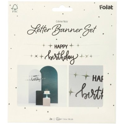 Hanging banner "Happy Birthday" black, 1.5m - 8714572686846_5.jpg