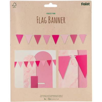Pink flag garland, 6m (16 flags) - 8714572243124_5.jpg
