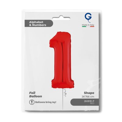 Part "1" red 66cm/26" inflatable foil balloon - 26081r-p-b.jpg