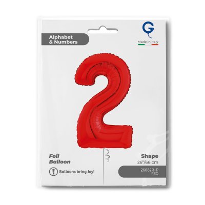 ÄśĂslice "2" red 66cm/26" inflatable foil balloon - 26082r-p-b.jpg