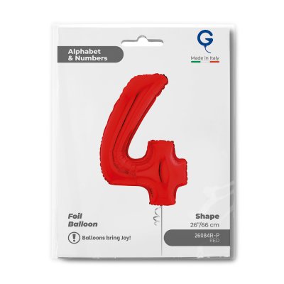 ÄśĂslice "4" red 66cm/26" inflatable foil balloon - 26084r-p-b.jpg