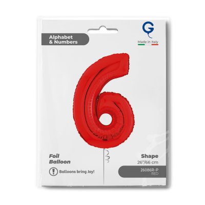 ÄŚĂslice "6" red 66cm/26" inflatable foil balloon - 26086r-p-b.jpg
