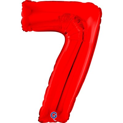ÄśĂslice "7" red 66cm/26" inflatable foil balloon