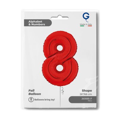 ÄśĂslice "8" red 66cm/26" inflatable foil balloon - 26088r-p-b.jpg