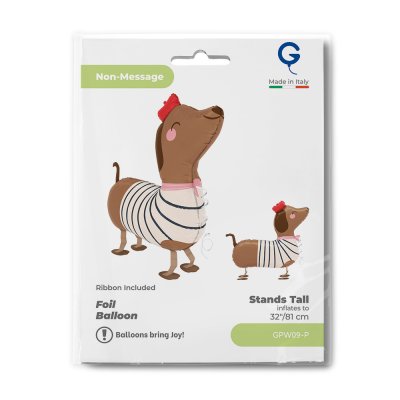 Walking dachshund 32"/81cm inflatable foil balloon - gpw09-p-b.jpg