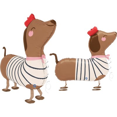 Walking dachshund 32"/81cm inflatable foil balloon