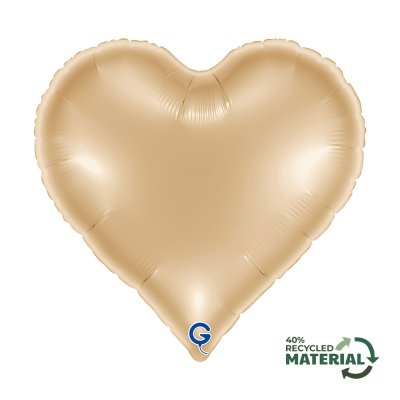 Light Gold Heart 18"/46cm Foil Balloon